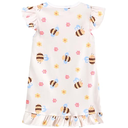 Girls Nightgown Toddler Nightwear Dress Kids Toddler Sleepwear Nightshirt Ruffled Summer Casual Nighties 2-8 Years3