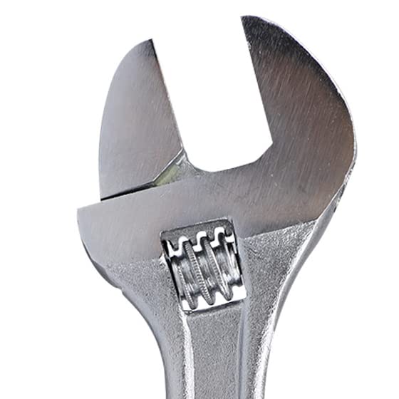 Image of Eastman Adjustable Wrenches Set Of 1Pcs, 10 /250 Mm, Phosphate Finish Fully Hardened And Tempered Plumbing Tools, Adjustable Wrench for All Nut Sizes, Black Phosphate Coating (E-2050)