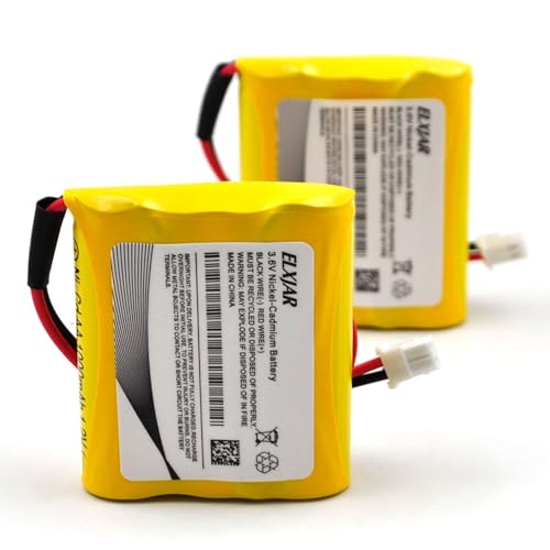 elxjar (2-Pack) 3.6V 1000mAh Ni-CD Battery Replacement for Saft B15CS03 Emergi-Lite C8 Exit Sign Emergency Light OSA022SC PR500EC