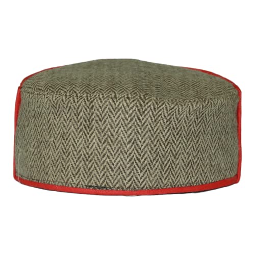 Image of Vastraa Fusion Himachali Topi for Men | Nepali Headwear | Traditional Kullu Cap | Pahadi Topi | Kashmiri Hat | Wool Handcrafted Ethnic Wear