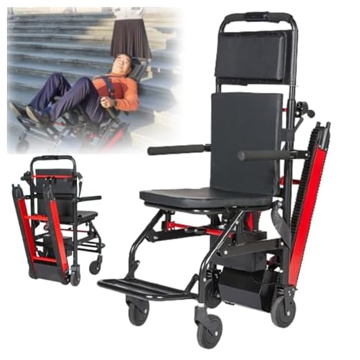 Folding Electric Stair Climbing Stair Lift Wheelchair with Caterpillar Undercarriage, Electric Stair Lifts, Stair Lifts for Elderly, Mobility Scooter, Portable Stair Lift, Load Capacity