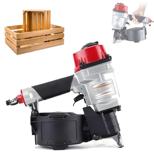 AXGCAA CN55 Clavadora neumática de Bobina, clavadora de Bobina para armazones, clavadora neumática de Mano para armazones con Motor de Disparo rápido, clavadora de Revestimiento con Gafas