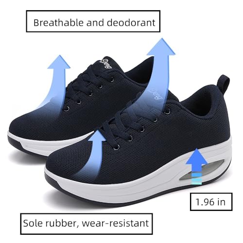 Image of Walking Shoes for Women Air Cushion Nurse Slip Resistant Work Running Sneakers Food Service Platform Comfortable All Day Weight Light