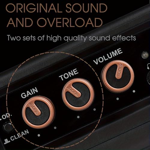 Image of M-VAVE Mini Electric Guitar Amplifier: 5W Portable with Bluetooth 5.3, 2 Channels (Clean /Overdrive), 7h Rechargeable Battery - Professional Sound for Home Practice, Travel and Jam Sessions
