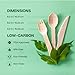 100% Compostable Cutlery Set - 300 Pieces Wooden Compostable Utensils [120 Forks, 90 Knives, 90 Spoons] - Disposable Wooden Cutlery, Eco Friendly Forks And Spoons Disposable Cutlery Set Party Utensils