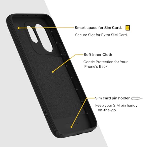 Image of Pikkme Back Cover for Oppo Reno 15 Pro Mini 5G Camera Protection 3D Hexa Cube Design Silicone Protective Bumper Case (Black)