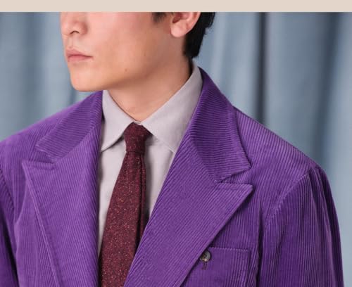 Men's Corduroy Suit Two Pieces Single Breasted Button Jacket & Pants Christmas Homecoming Tuxedo4