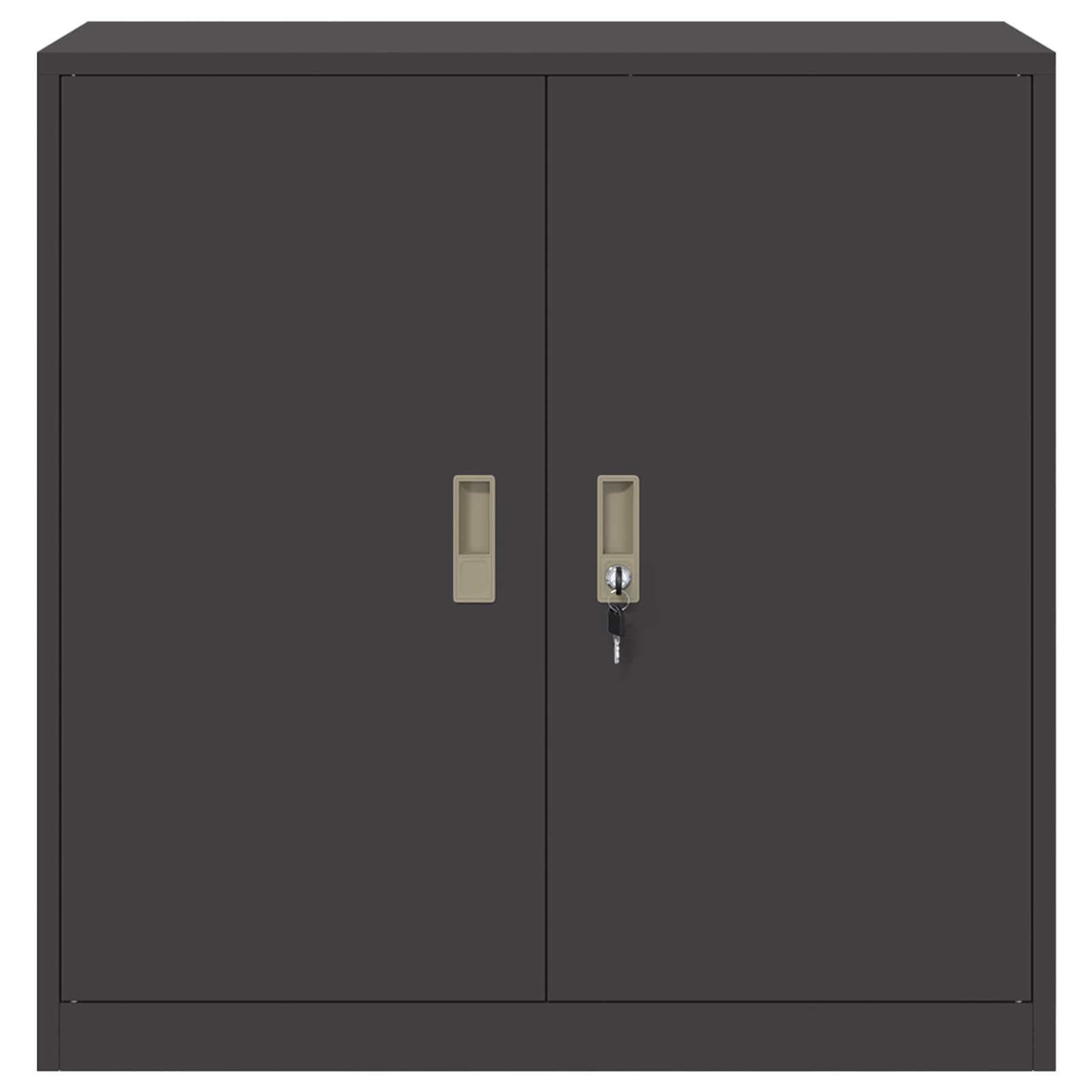 Armadio portaoggetti, nero, 90 x 40 x 90 cm, in acciaio