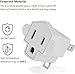 2 Pack ETL Listed 3 Prong to 2 Prong Adapter, JACKYLED Polarized Grounding Converter 3-Prong Adapter Converter Fireproof Material 392℉ Resistant Heavy Duty for Wall Outlets, Electrical, Household