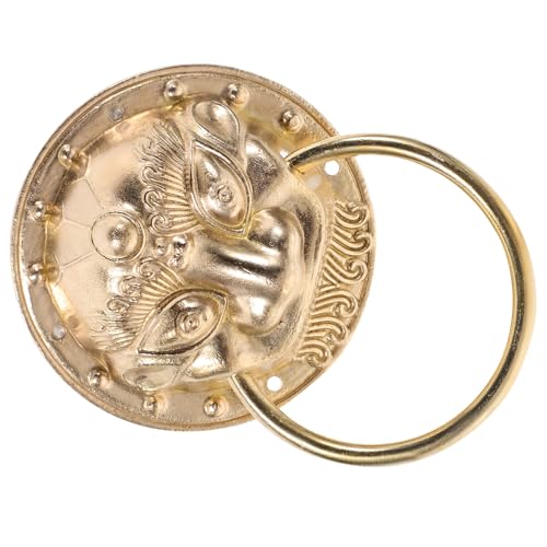SHINEOFI Tirador de Puerta Retro de Latón Macizo Llamador Metálico Decorativo Resistente Diseño Antiguo para Entrada Principal Fácil Instalación y Uso Seguro