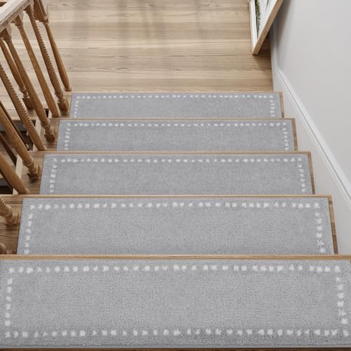 SIXHOME Autoadhesiva Antideslizante para Escaleras Antideslizante Escaleras Antideslizante Alfombra Alfombrilla para Ancianos Niños Y Mascotas 20 * 76cm 1pcs Gris