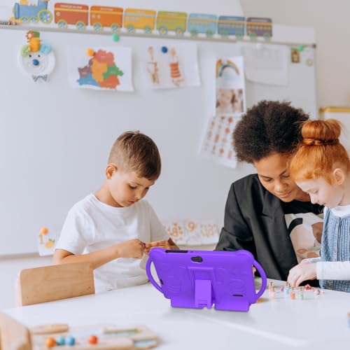 Image of HOTTABLET Android 12 7 Inch Kids Tablet 4GB RAM 32GB ROM 512GB Expansion Parental Control WiFi Bluetooth Dual Camera with Silicone Case 1PC (Purple)