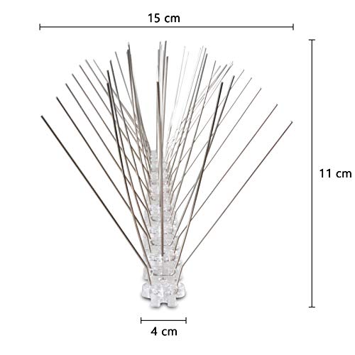 Preisvergleich Produktbild PRIOstahl TAUBENABWEHR / 5 - reihig / Edelstahl A2 / VOGELSCHUTZ / VOGELABWEHR / TAUBENSPIKES (1 Stück)