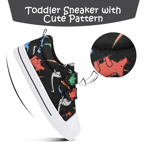 Image of K KomForme Toddler Shoes, Hook & Loop Canvas Sneakers for Boys and Girls | Slip-on, Lightweight, Comfortable