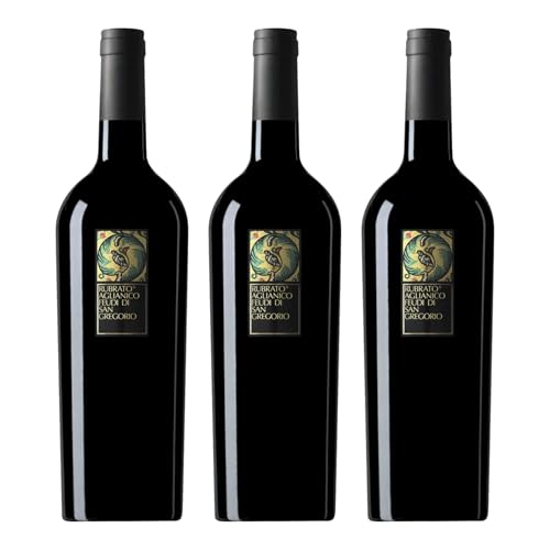 Feudi di San Gregorio | Rubrato Vino Rosso Irpinia Aglianico Annata 2021 | Confezione da 3 Bottiglie da 375ml