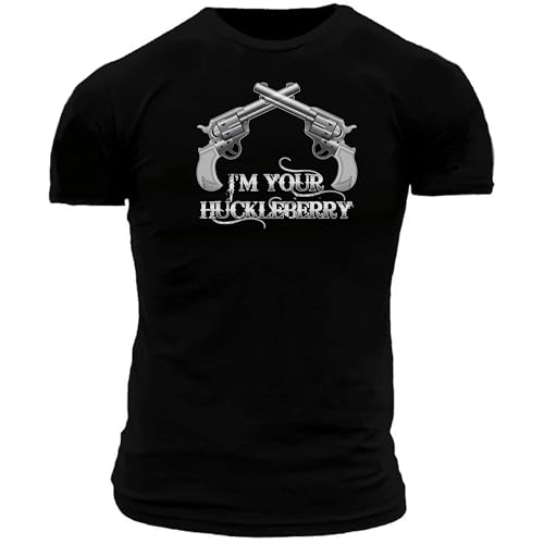 Downrange Apparel I'm Your Huckleberry T Shirt (Large) Black by Downrange Apparel - Used condition - US$20.45