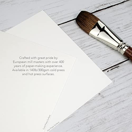 Fluid Watercolor Paper Block, 6 x 6 inches, 15 White Sheets, 140 lb (300 GSM) Hot Press Pad for Artist Painting and Wet Media - 4