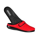 aerosoft schuhe Eingebaute Fersendämpfung Aerosoft Unisex Klett-Pantoffel Hausschuh