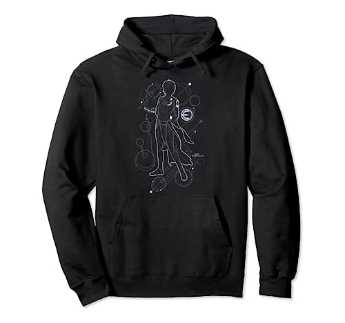 Marvel Eternals Sprite Line Art Hoodie : sweat à capuche graphique noir pour fan de comics