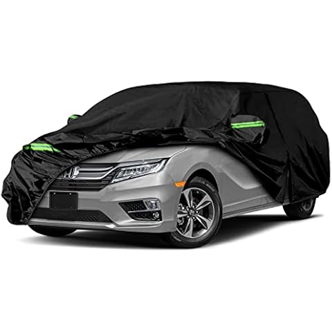 Waterproof Car Cover Replace for 2005-2023 Honda Odyssey Minivan, 6 Layers All Weather Car Covers with Door Zipper & Windproof Bands for Snow Rain Dust Hail Protection Cover