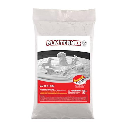 Sandtastik Preschool Craft Plastermix Plaster Paris Casting Compound 1 kg (2.2 lb) Arctic White by Sandtastik