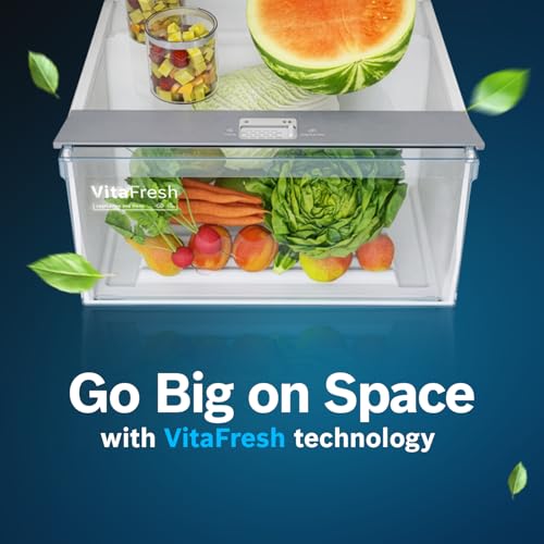 Image of Bosch 641L, 1 Star, Frost Free Inverter Double Door Refrigerator, XXL Space, VitaFresh Plus Technology, Digital Display Panel,Fat Boy series, Steel Finish (2026 Model) KDN86AID0I