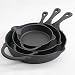 The Pioneer Woman Timeless Cast Iron 3-Piece Set, 6", 8" and 10" Cast Iron, Pre-Seasoned