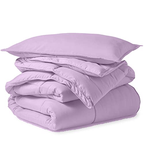 KOMFIT Bedding Comforter Duvet Insert - Quilted Comforter with Corner Tabs - Box Stitched Down Alternative Comforter (400 GSM) (Lavender, King / California King Size)