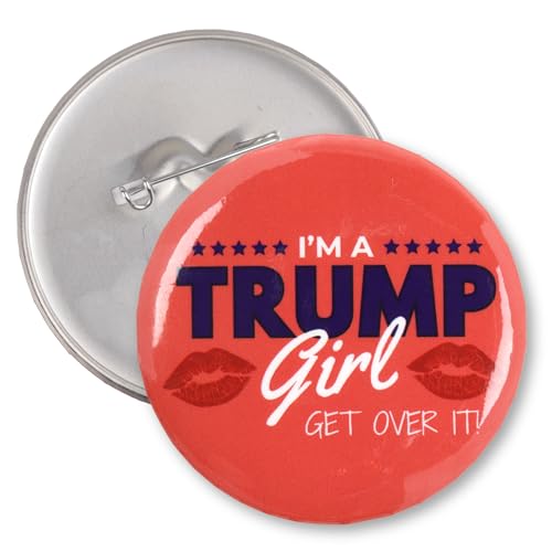 Botón Trump Girl divertido pin de elección presidencial 2024 redondo de metal