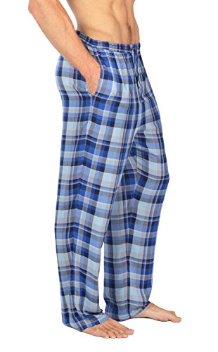 image for TexereSilk Men’s Woven Plaid PJ Pants - Pajamas in Bamboo Viscose by