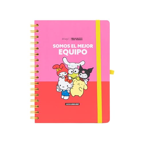 Mr. Wonderful - Agenda escolar Hello Kitty 2026-2027 Semanal con Pegatinas y Extras – Planificador Completo Septiembre 2026 a Agosto 2027