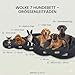 pfoten&nasen® Wolke 7 Hundebett M [Hellgrau, 75 cm] – Flauschiges Donut-Kissen für mittelgroße Hunde – Waschbar mit abnehmbarem Bezug – Kuschelig & Rund