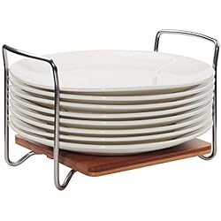 E-ROOM TREND - Organizador para platos, tamaño ajustable, 22-33 cm, estante para platos de con asas S304 fáciles de llevar para cajones de cocina, armarios, estantes (A017)