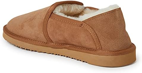Fireside by Dearfoams mens Hobart Genuine Shearling Closed Back Slipper, Chestnut, 10 US | Image 5