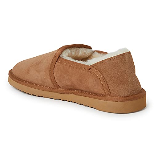 Fireside By Dearfoams Mens Hobart Genuine Shearling Closed Back Slipper, Chestnut, 8 Us #TOP5