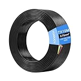 Yuanjoy Cavo Automobilistico 7 Conduttori 10 Metri Nero, 0,75 mm², Cavo Multiconduttore per Rimorchio 12V 24V 48V, per Cavi da Campeggio, Roulotte, Camion, Industria