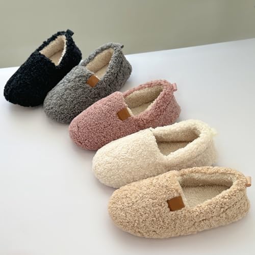 Women's House Slippers Winter Warm Fleece Shoes Fuzzy Curly Fur Memory Foam Slippers Comfy Soft-Lightweight Shoes Cozy Loafer with Polar Fleece Lining for Indoor Outdoor4