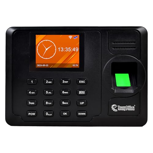 Image of Team Office Z305W Biometric Attendance Machine | Cloud Software Supported | Fingerprint + RFID Card + Password | Wi-Fi | Battery Backup | Real-Time Employee Time Tracking | Office
