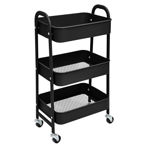 Estantería Metálica Modular de Almacenaje: Organización Versátil para Espacios Amplios y Compactos, 40 x 30 x 70cm - 10Kg por Balda (Negro sin Asa)