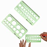 Normographe Geographie,Gabarit Cercle,Regle Pochoir,Normographe pour Croquis et Schémas,M...