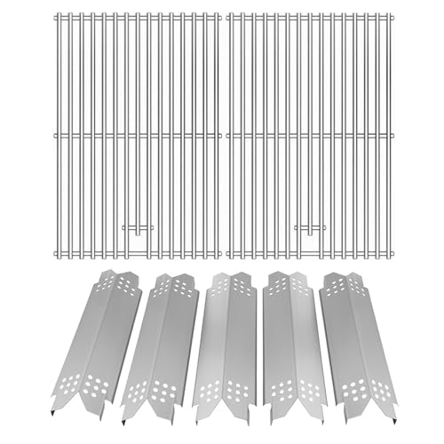 Image of SafBbcue Grill Parts Kit for Home Depot Nexgrill 5 Burner 720-0888N 720-0888S 720-0888 4 Burner 720-0830H 720-0830HM Replacement Parts, Stainless Steel Grill Heat Plates & Cooking Grates for Nexgrill