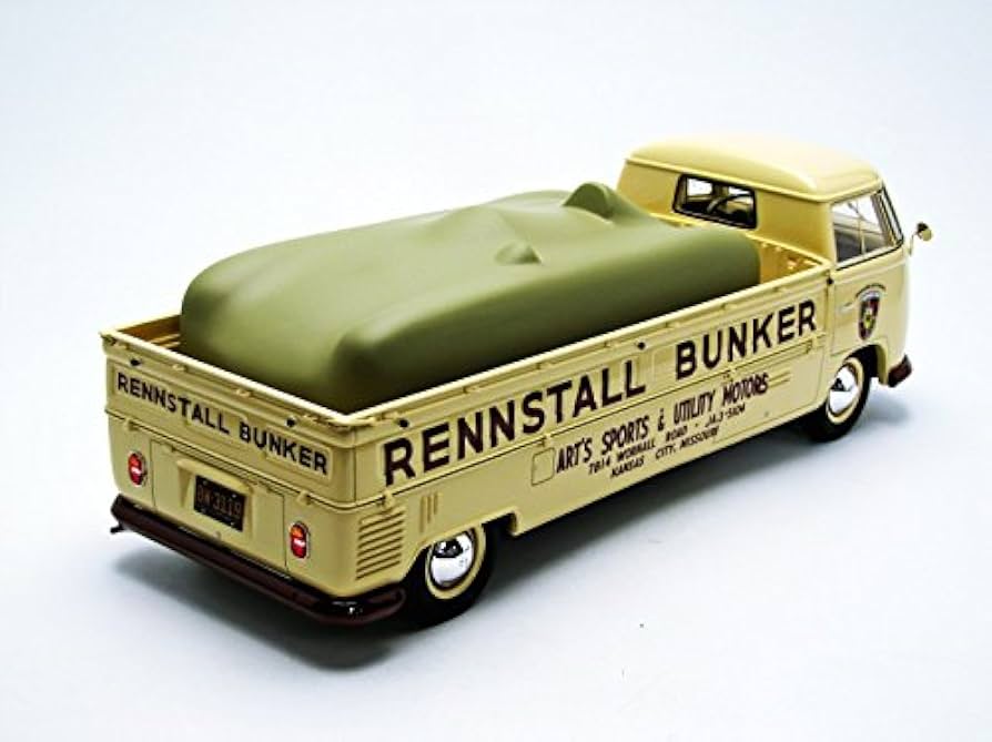 1/18 ミニカーフォルクスワーゲンT1 トランスポーター箱破れあり