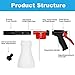 Car Foam Gun, Juqiboom - Adjustable Ratio Dial Car Snow Soap Gun Fit Low Water Pressure Universal Standard Garden Hose, Blaster Car Washer Sprayer for Home Garden Use
