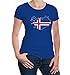 Produktbild buXsbaum Damen Girlie T-Shirt Island Shape | Iceland Islande Islandia Islanda Europa Ländershirt Trikot Reise | XXL, Blau