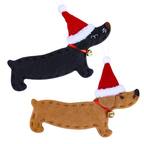 2 STK Weihnachtsbaumanhänger Dackel Stoff Weihnachtsbaum...