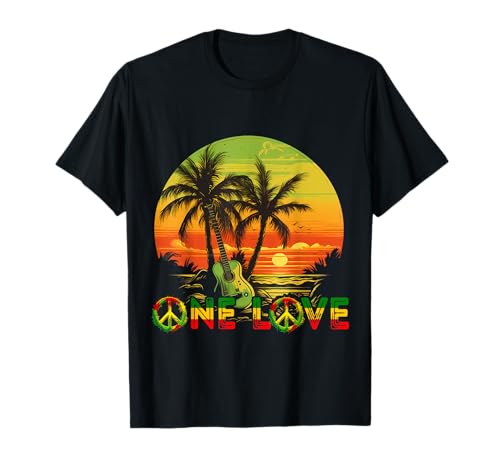 Rasta Reggae Sunset Reggae Music Guitar Guitarist Jamaika T-Shirt Rasta Reggae Sunset Reggae Music Guitar Guitarist Jamaika T-Shirt