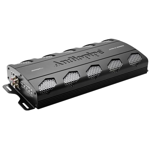 Audiopipe APDLO Class D Car Amplifier (APDLO-16001D), Monoblock Amplifier, Car Audio, Oversize Mosfet Circutry, 1600 Watts, Built-in Subsonic Filter, Overload/Overheat Protection, Remote Bass Knob