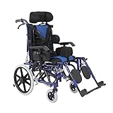 Wheelchairs Folding Children's Manual Wheelchair, Multi-Functional Fully Lying Flat Reclining Driving Wheelchair for Wheelchairs and Special Needs Buggies