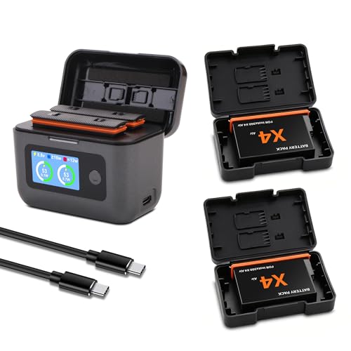 360 X4 Air Batteries 27W Dual-Slot Fast Charging Case for Insta360 X4 Air