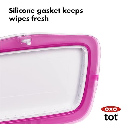 Image of OXO Tot Perfect Pull Wipes Dispenser, Pink